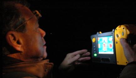 Taking an infra-red photo with a Fluke camera